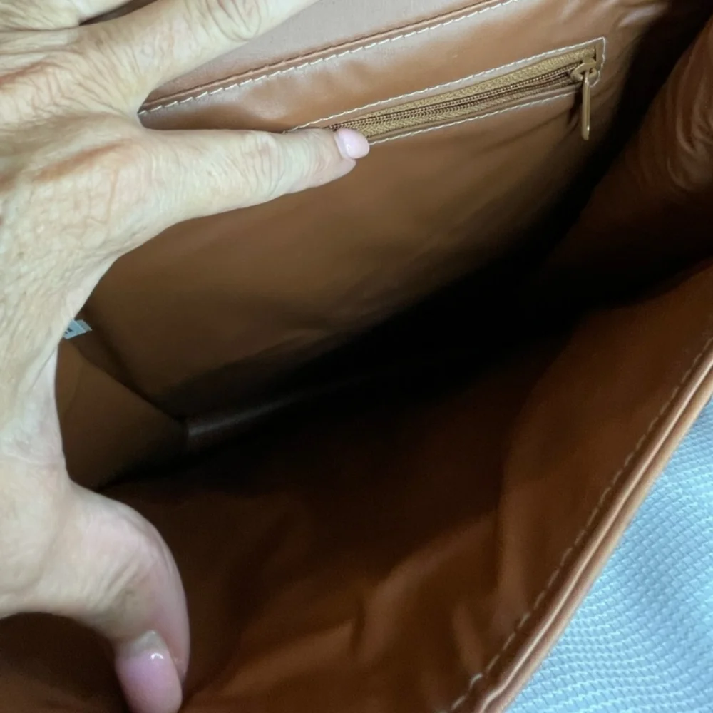 Vintage Monique Leather crossbody satchel